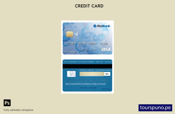 listo para imprimir plantilla de tarjeta visa bancaria Ata de Bosnia y Herzegovi